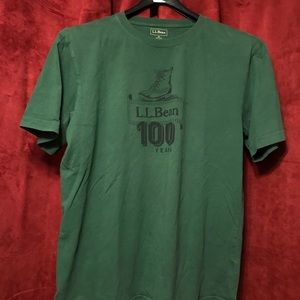 L.L.Bean 100 years green t-shirt size M used